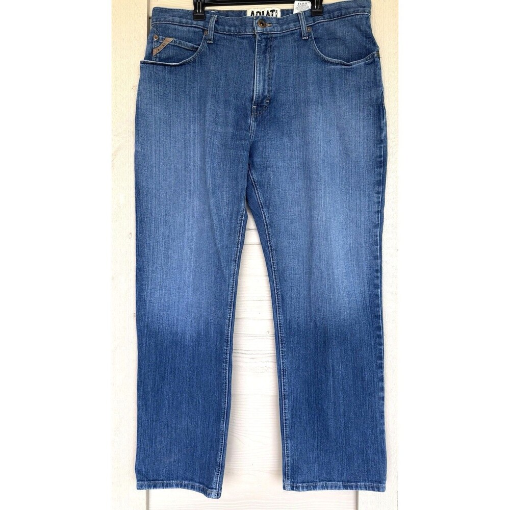 Ariat M3 Loose Fit Jeans Mens 40x32 Medium Wash Stretch Straight Western Work